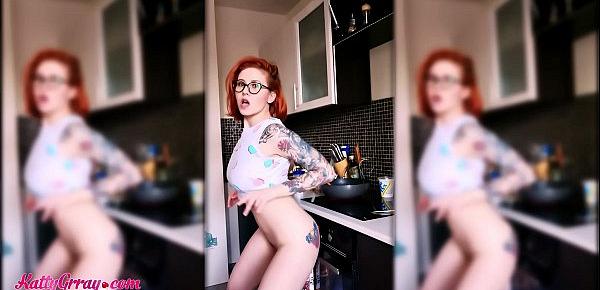  Tattooed Redhead Cooking Naked After Party - Hot Solo